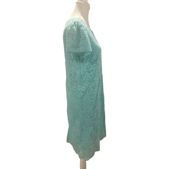 Lace Shift Dress - Mellow Aqua Size Medium - great pre owned condition! - Picture 6 of 6